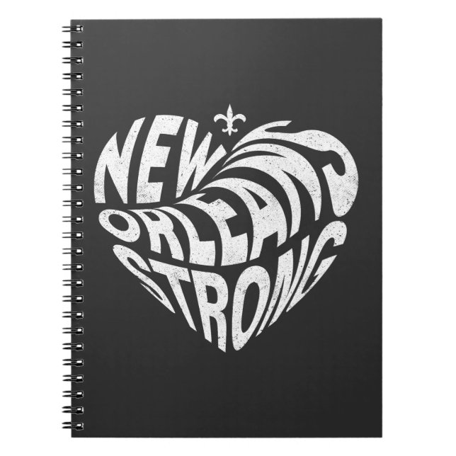 Cuaderno Nueva Orleans Nola Strong Heart (Frente)