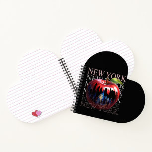 Cuaderno Nueva York La Gran Manzana Fruta Silueta Ciudad