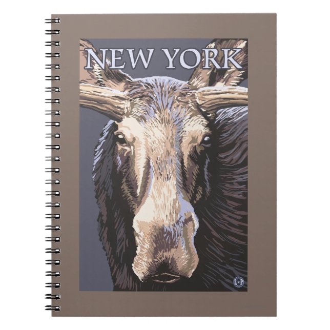 Cuaderno Nueva York Moose Arriba Cierre (Frente)