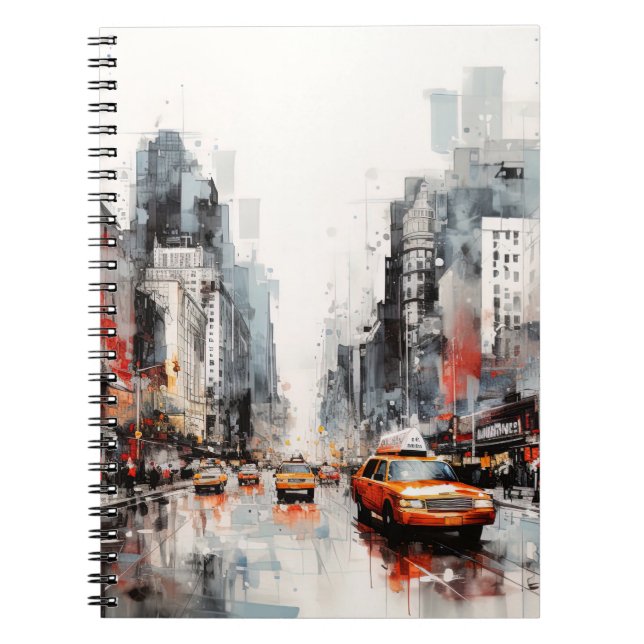 Cuaderno Nueva York, paisaje pintado. (Frente)