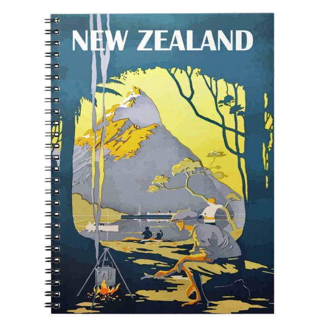 Cuaderno Nueva Zelanda, Acampando en el Bosque, (Frente)