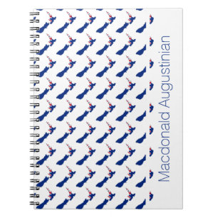 Cuaderno NUEVA ZELANDIA Personalizado FLAG Añadir nombre Di