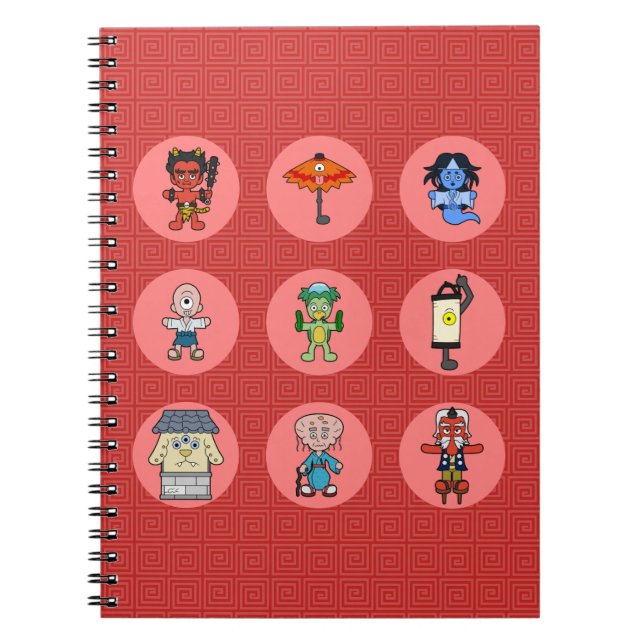 Cuaderno Nueve Monstruos Japoneses de Yokai (Frente)