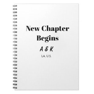 Cuaderno NUEVO CAPÍTULO COMIENZA nombre de la pareja boda L