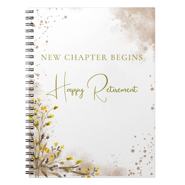 Cuaderno Nuevo capítulo comienza regalo de jubilación elega (Frente)
