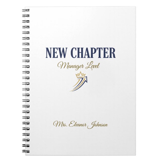 Cuaderno Nuevo Capítulo Personalizado Nivel Gerente (Frente)