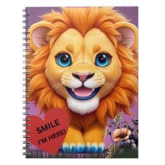 Cuaderno ¡NUEVO! Cubierta sonriente para portátil Lion Cub