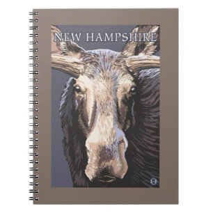 Cuaderno Nuevo de HampshireMoose cierre para arriba