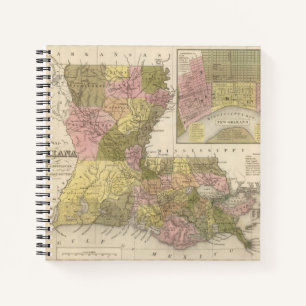 Cuaderno Nuevo Mapa De Luisiana