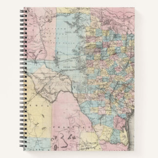 Cuaderno Nuevo mapa del estado de Texas de Richardson