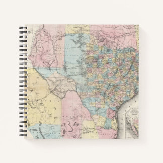Cuaderno Nuevo mapa del estado de Texas de Richardson