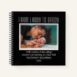 Cuaderno Nuevo papá para ser de mujer a Personalizado negro