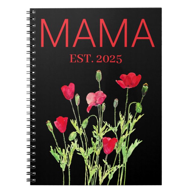 Cuaderno Nuevos adornos rojos de MAMA (Frente)