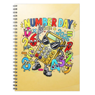 Cuaderno Number Day Maths Notebook | Fun Calculator Numbers