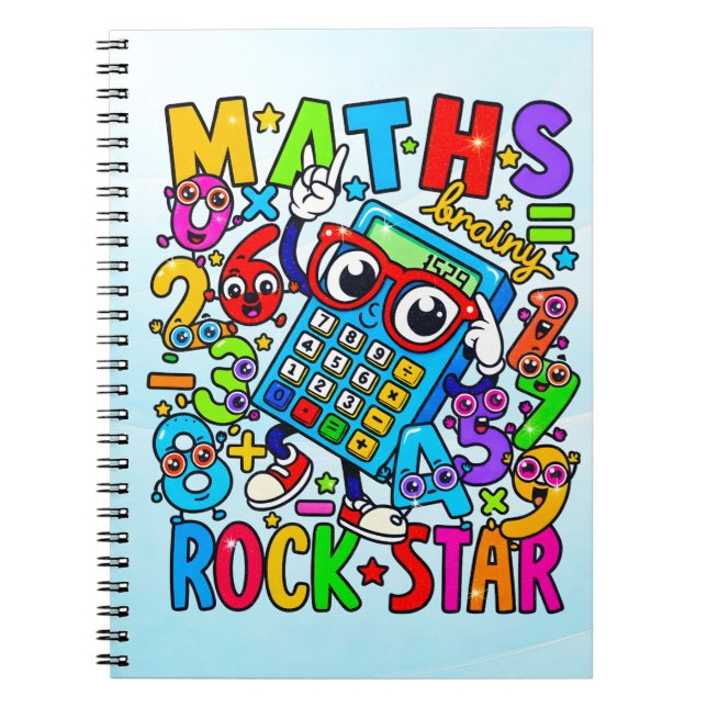 Cuaderno Number Day Maths Notebook | Maths Rock Star (Frente)