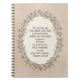 Cuaderno Numbers 6:24–26 The Lord Bless You Neutral Vintage