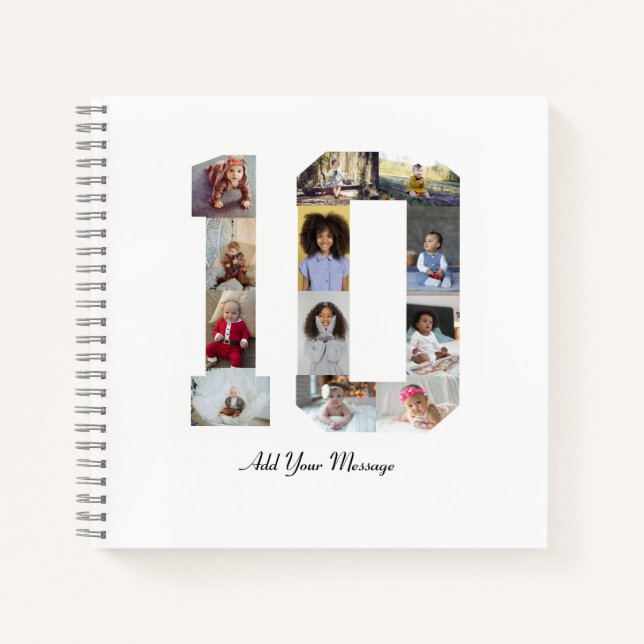 Cuaderno Número 10 Collage de fotos (Anverso)