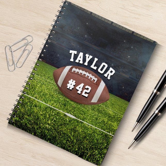 Cuaderno Número de Jersey del equipo de fútbol americano (american football spiral notebook)