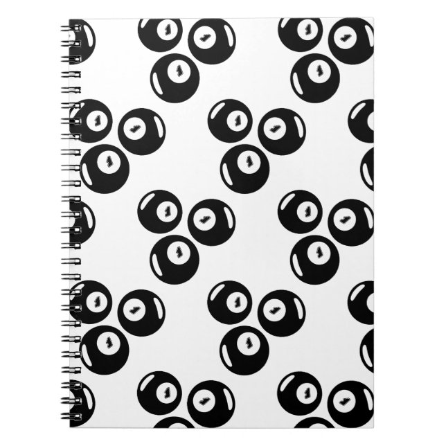 Cuaderno Número de la suerte 111 Bolas Negras (Frente)