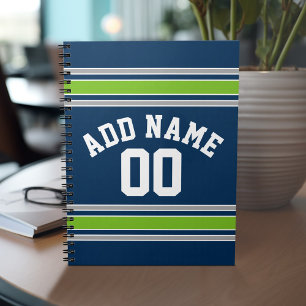 Cuaderno Número de nombre personalizado de Jersey para Depo