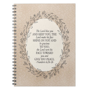 Cuaderno Números 6:24–26 El Señor te Bendiga Neutral Vintag