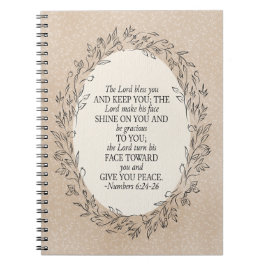 Cuaderno Números 6:24–26 El Señor te Bendiga Neutral Vintag