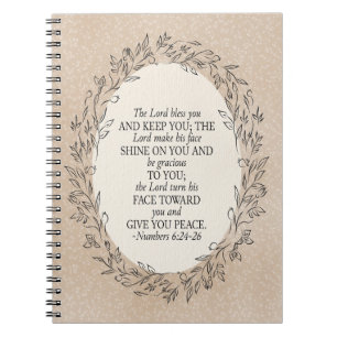 Cuaderno Números 6:24–26 El Señor te Bendiga Neutral Vintag