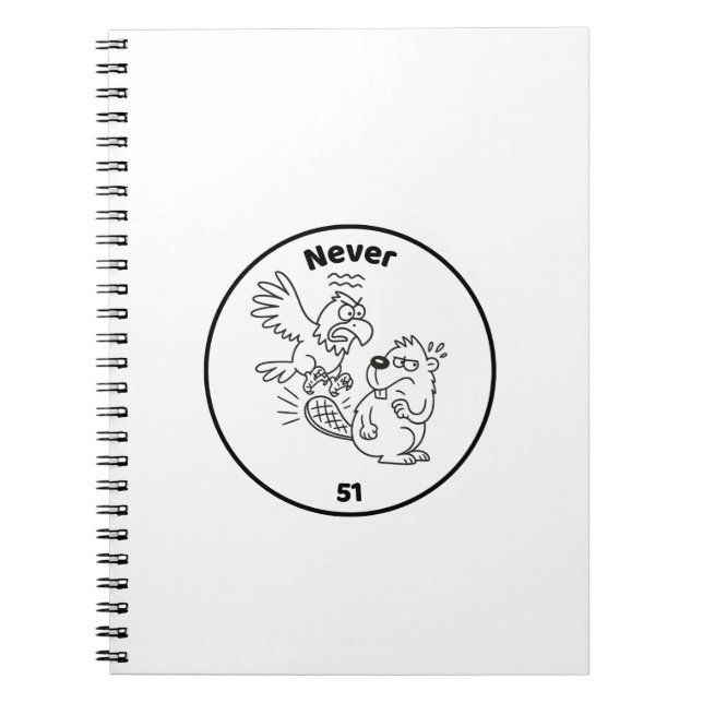 Cuaderno Nunca 51 castor vs águila (Frente)