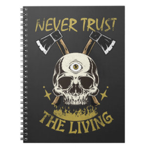 Cuaderno nunca confíes en el fanático gótico y de terror vi