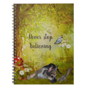 Cuaderno Nunca dejes de creer a los pastores alemanes 