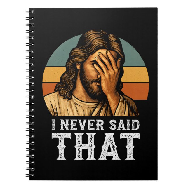 Cuaderno Nunca Dije Que Jesús Meme Gracioso Cristiano (Frente)