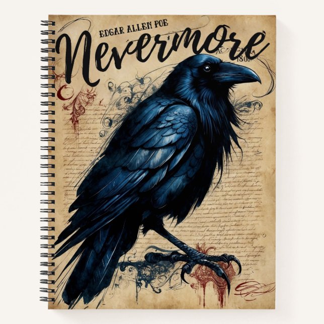 Cuaderno NUNCA Edgar Allen Poe Crow (Anverso)