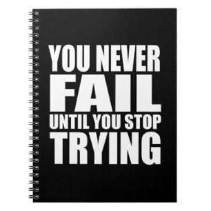 Cuaderno nunca fallará hasta que deje de intentarlo