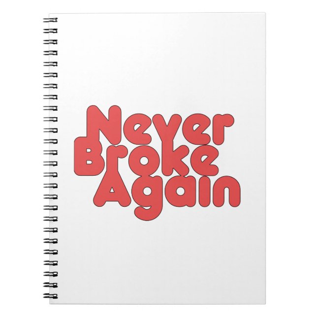 Cuaderno Nunca más rompí (Frente)