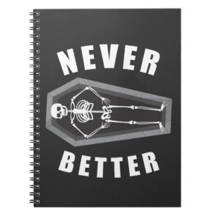 Cuaderno Nunca Mejor Muerto Por Dentro Esqueleto Halloween
