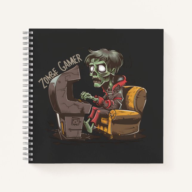 Cuaderno Nunca muerto, juego en marcha: Zombie Gamer (Anverso)