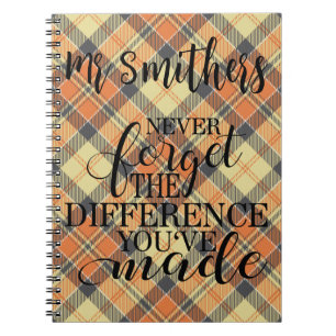 Cuaderno Nunca olvides la diferencia que has hecho personal