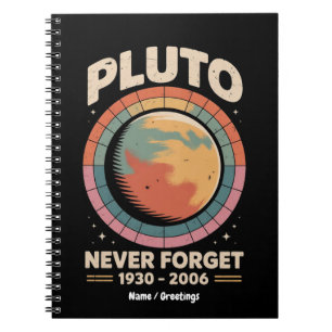 Cuaderno Nunca Olvides Plutón 1930-2006 Divertido espacio r