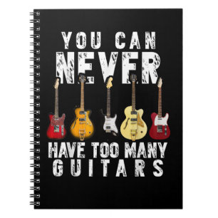 Cuaderno Nunca Puedes Tener Demasiadas Guitarras Música Div