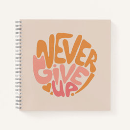 Cuaderno Nunca rendirse - Motivación rosa y Naranja de Rubo