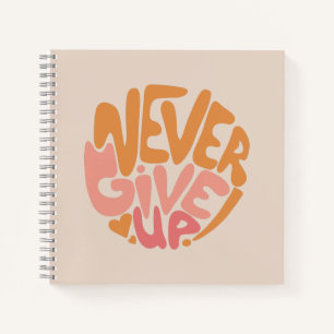 Cuaderno Nunca rendirse - Motivación rosa y Naranja de Rubo