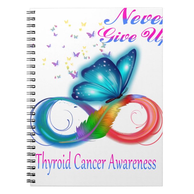 Cuaderno Nunca renuncie a la conciencia sobre el cáncer tir (Frente)