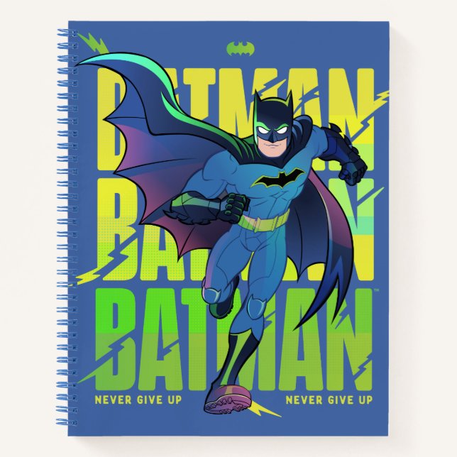 Cuaderno Nunca renuncies al gráfico de ejecución de Batman (Anverso)