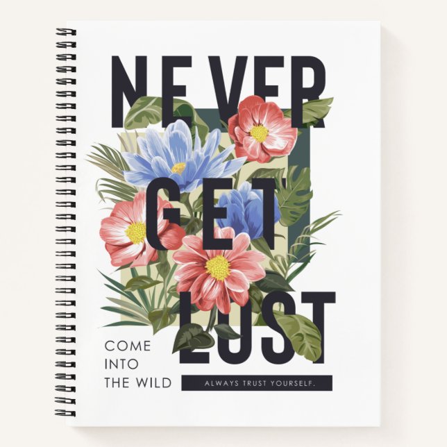 Cuaderno Nunca se pierda el lema floral (Anverso)