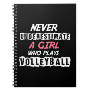 Cuaderno Nunca subestimar un voleibol Chica de voleibol