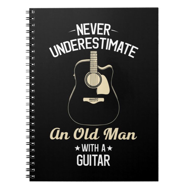 Cuaderno Nunca subestimes a un anciano con una guita acústi (Frente)
