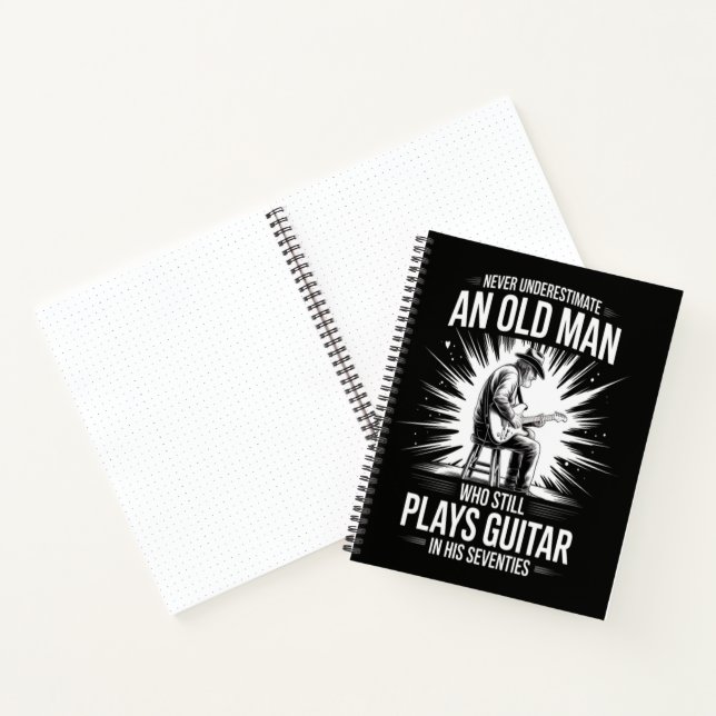 Cuaderno Nunca Subestimes a un Hombre Mayor que Toca la Gui (Interior)