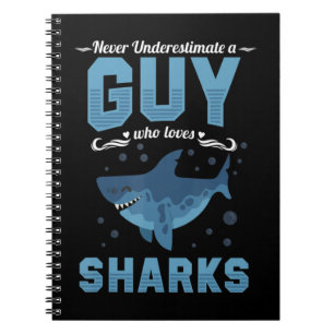 Cuaderno Nunca Subestimes A Un Hombre Que Ama A Los Tiburon