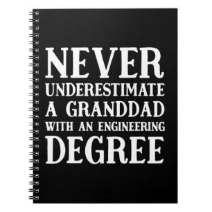 Cuaderno Nunca Subestimes A Un Ingeniero Abuelo Nuestro Gar
