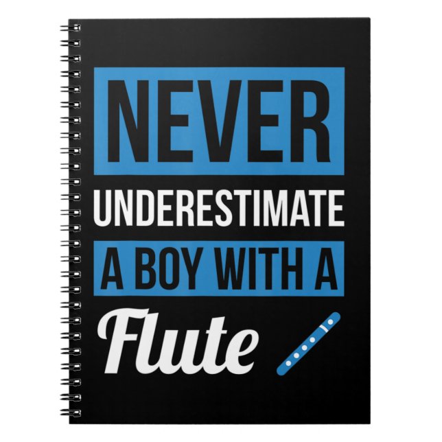 Cuaderno Nunca Subestimes A Un Niño Con Flauta De Camisas F (Frente)